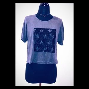 Zara Grey Stars Croptop New